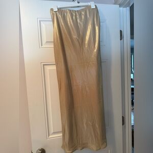 Anthropologie Gold Maxi Skirt